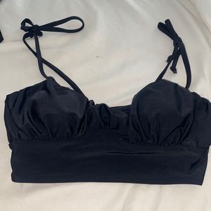 black trendy bikini top